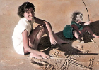 Beach Artists -- Maggie and Diana
