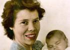 Margaret (Maggie) and Bruce 1951 -- A black and white print I coloured