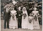 Norman Deurance - Mona Erasmus - Derek Woodhead - Mrs. Margaret Woodhead nee Wilson - ? Kevort - Verna Woodhead - Mum made the dresses
