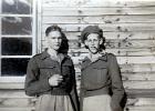 Myself and friend -- 61 Air School transmitter building; George, Western Cape, south Africa 1945 : 61 Air School George 1945